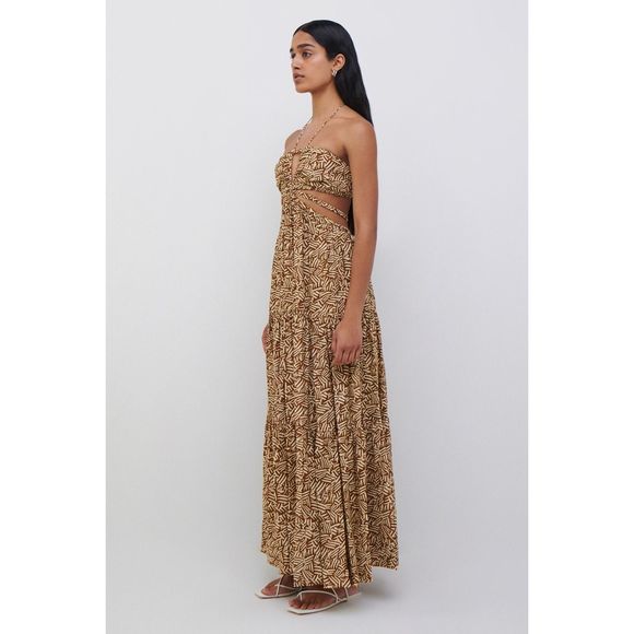 JONATHAN SIMKHAI LAUREL PRINTED COVERUP DRESS Large $445 - Picture 4 of 14